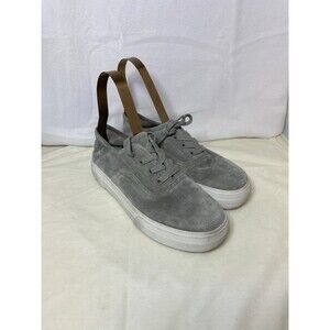 Vince Womens Copley Platform Casual Sneaker In Cloud Suede Grey Size 7.5 Minimal